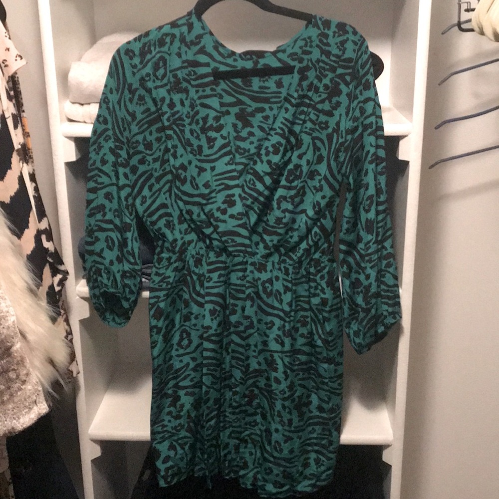 Amanda Uprichard Animal print Green Dress